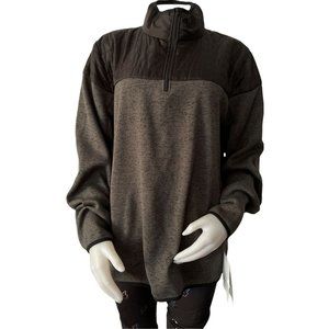 🔧Men’s Fleece Sweatshirt Size M Elements Pro Series Black Long Sleeve Pockets